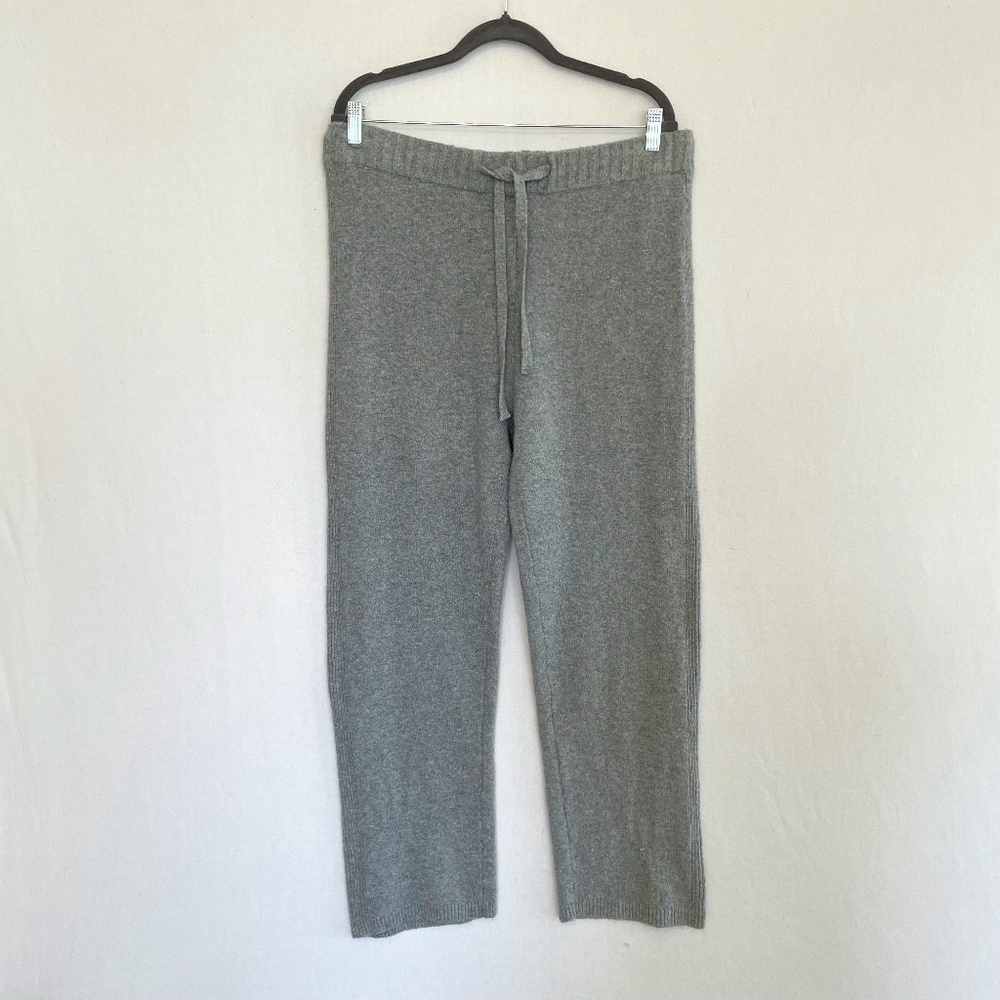 TIME & TRU Drawstring Sweater Pants Gray Full Length High Rise Size Large 12/14